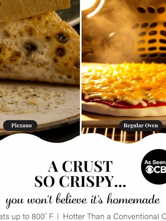 PIEZANO Crispy Crust Pizza Oven by Granitestone  ?Electric Pizza Oven Indoor Portable  12 Inch Indoor Pizza Oven Countertop  Pizza Maker Heats up to 800?F for Stone Baked Pizza at Home As Seen on TV