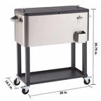 TRINITY Stainless Steel Cooler with Cover (100 Quart)