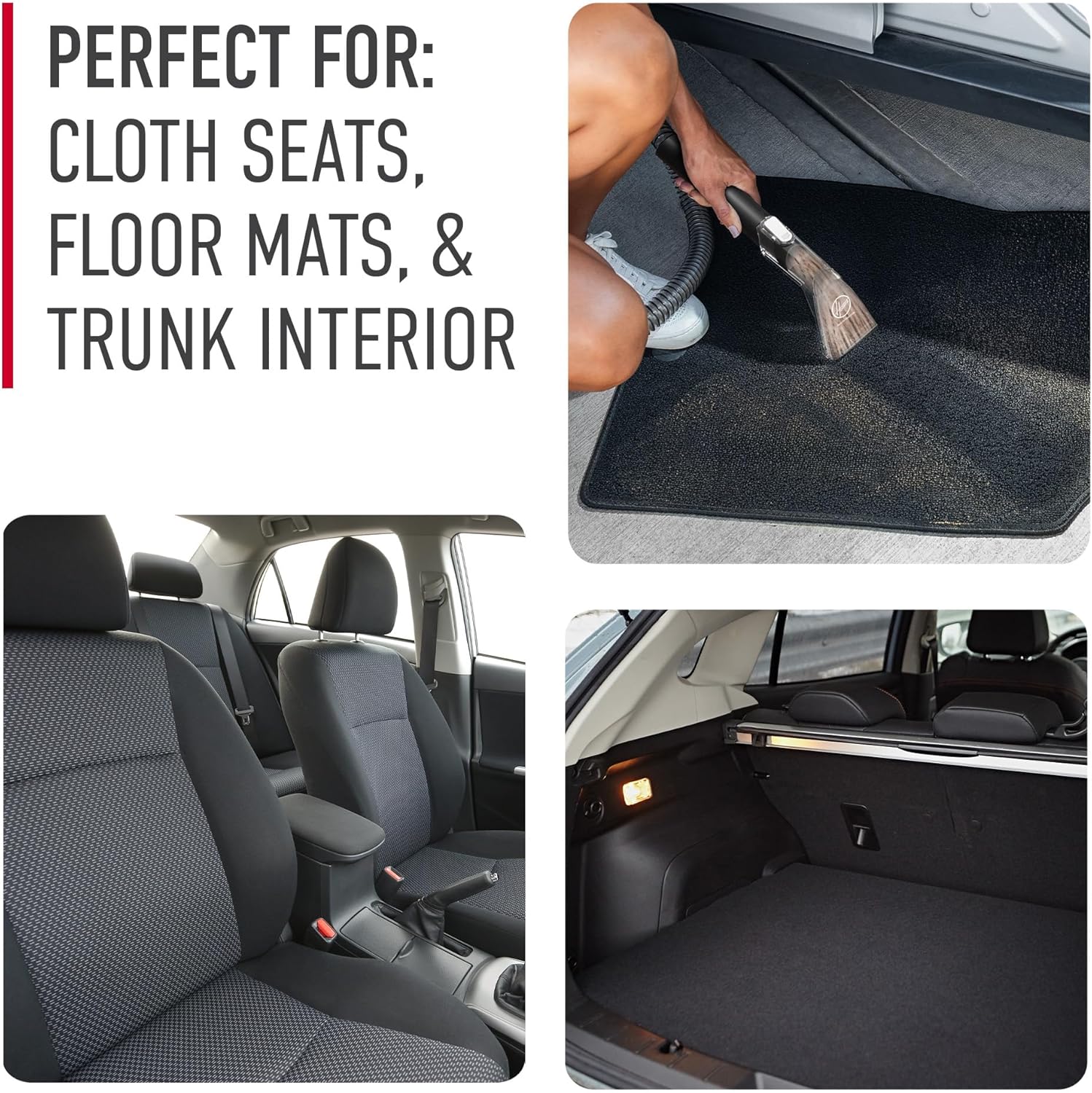 Hoover CleanSlate Plus Portable Carpet & Upholstery Spot Cleaner with Powerful Suction and Multiple Tools