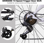 WEIZE Road Bike, 700C Wheel City Commuter Bicycle, Shimano 14 Speed Drop Bar, Racing Adult Bike with Caliper Brakes, High-Carbon Steel Hybrid Bikes