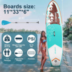 FBSPORT 11' Premium Stand Up Paddle Board Yoga Board with Durable SUP Accessories Carry Bag