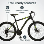 Schwinn Sidewinder Mountain Bike . 26-inch Wheels . 21 Speeds . Mens Style . Black