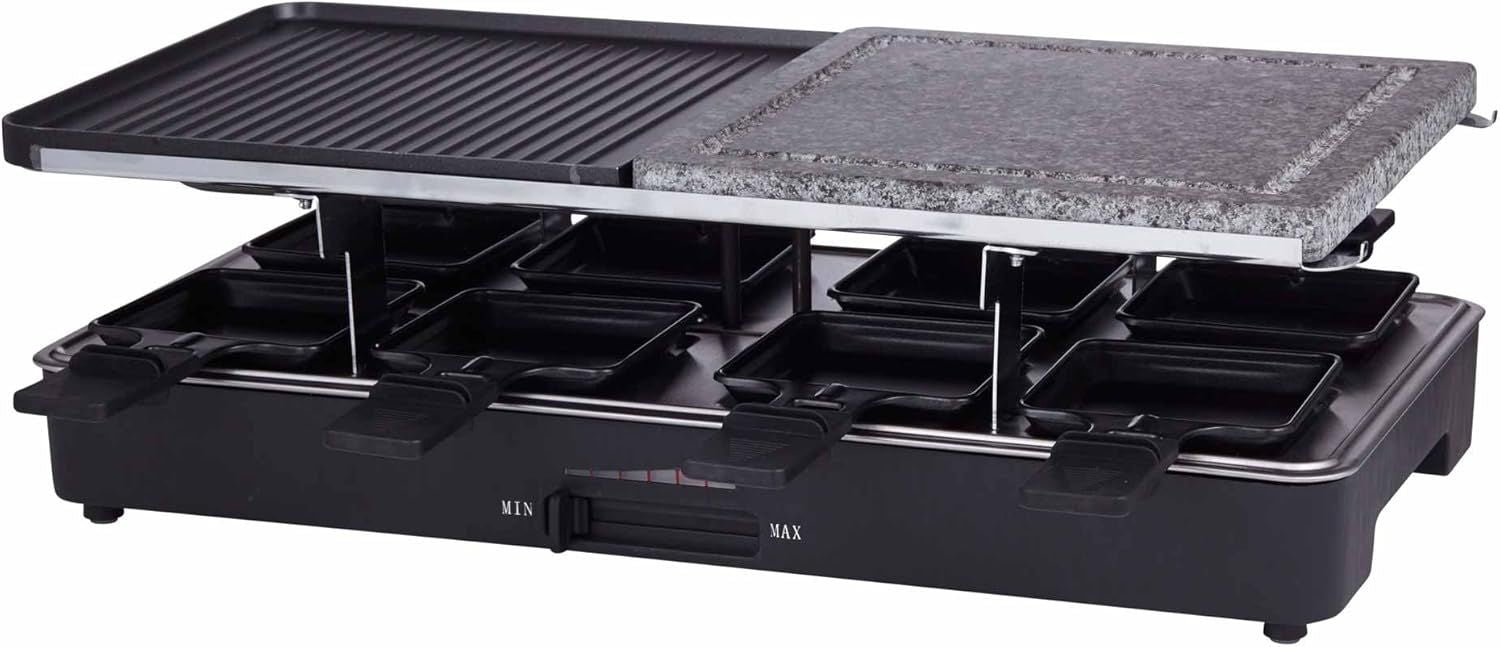 Davis & Waddell 8-Person Electric Party Grill, 46x23cm, Black