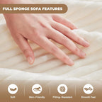 110 Cloud Sectional Couch, Boneless Sofa for Living Room Modular Sectional Sofa with Deep Seat