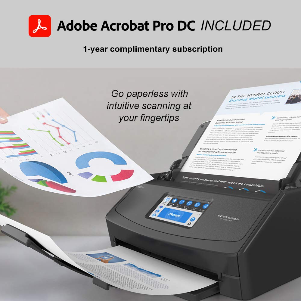 ScanSnap Wireless or USB High-Speed Cloud Enabled Document, Photo & Receipt Scanner
