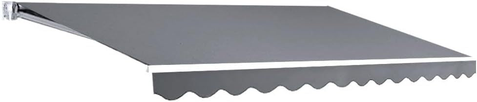 Instahut 3m x 2.5m Retractable Pearl Grey Awning with Adjustable Manual Crank