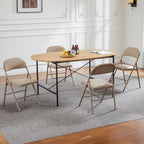 Sweetcrispy Folding Chair 12 Pack, Leather Padded Folding Chairs, Sturdy Metal Foldable Chairs