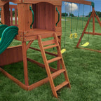 Backyard Discovery Atlantis Cedar Wood Swing Set with Clubhouse and Slide