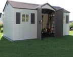 Lifetime 6446 Outdoor Storage Shed 8 x 15 Foot Desert Sand