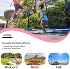 AOTOB 8FT 10FT 12FT 14 FT 15FT Trampoline with Safety Enclosure Net，Outdoor Trampoline with Basketball Hoop, Heavy Duty Jumping Mat and Spring Cover Padding for Kids and Adults, Storage Bag and Ladder