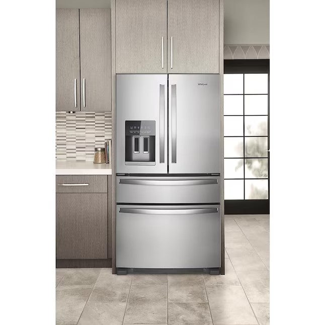 Whirlpool 24.5-cu ft 4-Door French Door Refrigerator with Ice Maker (Fingerprint Resistant Stainless Steel) ENERGY STAR