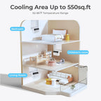 U-Shaped Window Air Conditioner, 12000BTU Window AC Unit, Cools up to 550 sq. ft., 6 Modes, Saddle Shape Window AC Unit, Full Window View, Energy Efficient
