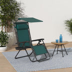 Best Choice Products Folding Zero Gravity Recliner Patio Lounge Chair Adjustable Canopy Shade