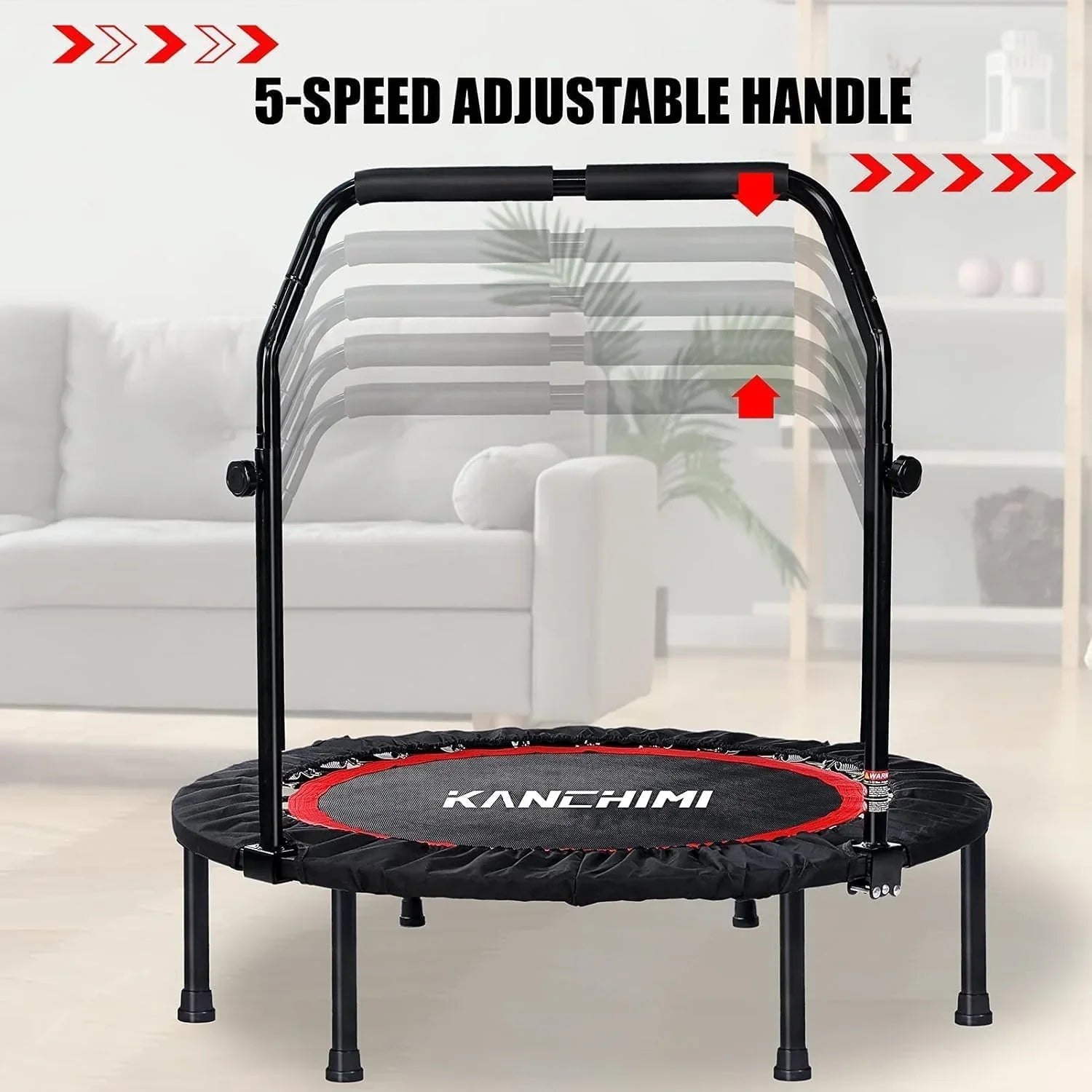 Kanchimi 40" 48" Folding Mini Fitness Indoor Exercise Workout Rebounder Trampoline