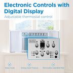 BLACK+DECKER Window Air Conditioner 5000 BTU Cools Up to 150 Square Feet AC Mechanical Controls