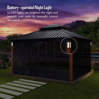 Double Tier 14 Ft. W x 12 Ft. D Metal Patio Gazebo