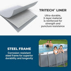 Power Steel 14' x 8'2" x 39.5" Oval Above Ground Pool Set Includes 530gal Filter Pump Ladder