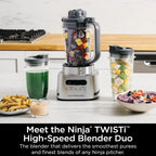 Ninja SS151 Twisti Blender Duo High Speed 1600 WP Smoothie Nutrition Extractor
