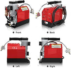 CS2 Portable PCP Air Compressor, 4500Psi/30Mpa, Oil-Free,Powered by Car 12V DC or Home 110V AC with Adapter (Included), Paintball Tank Compressor with Extra Moisture-Oil Separator