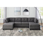 Chenault 92&prime;&prime; Wide Reversible Modular Sofa &amp; Chaise With Ottoman