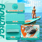FunWater Inflatable Stand Up Paddle Board with Premium SUP Paddle Accessories, Non-Slip EVA Deck, 11'/10'6' Paddle