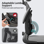 Office Chair Ergonomic Desk Chair, 330 lbs Home Mesh Desk Chair with Wheels, Comfortable Gaming Chair, High Back Office Chair