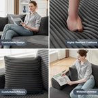 110 Cloud Sectional Couch, Boneless Sofa for Living Room Modular Sectional Sofa with Deep Seat