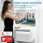Midea 12,000 BTU U-Shaped Smart Inverter Window Air Conditioner - Cools up to 550 square feet, ultra-quiet, saves 35% energy