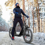 Caroma Peak 800W Foldable Adult Electric Scooter with 20-inch Wide Tires, 48V Battery, Basket, and Adjustable Seat