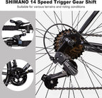 WEIZE Road Bike 700C Wheel City Commuter Bicycle Shimano 14 Speed Drop Bar Racing Adult Bike