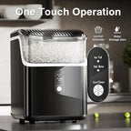 Nugget Ice Makers Countertop Pebble Ice Machine with Chewable Pellet Ice Self-Cleaning