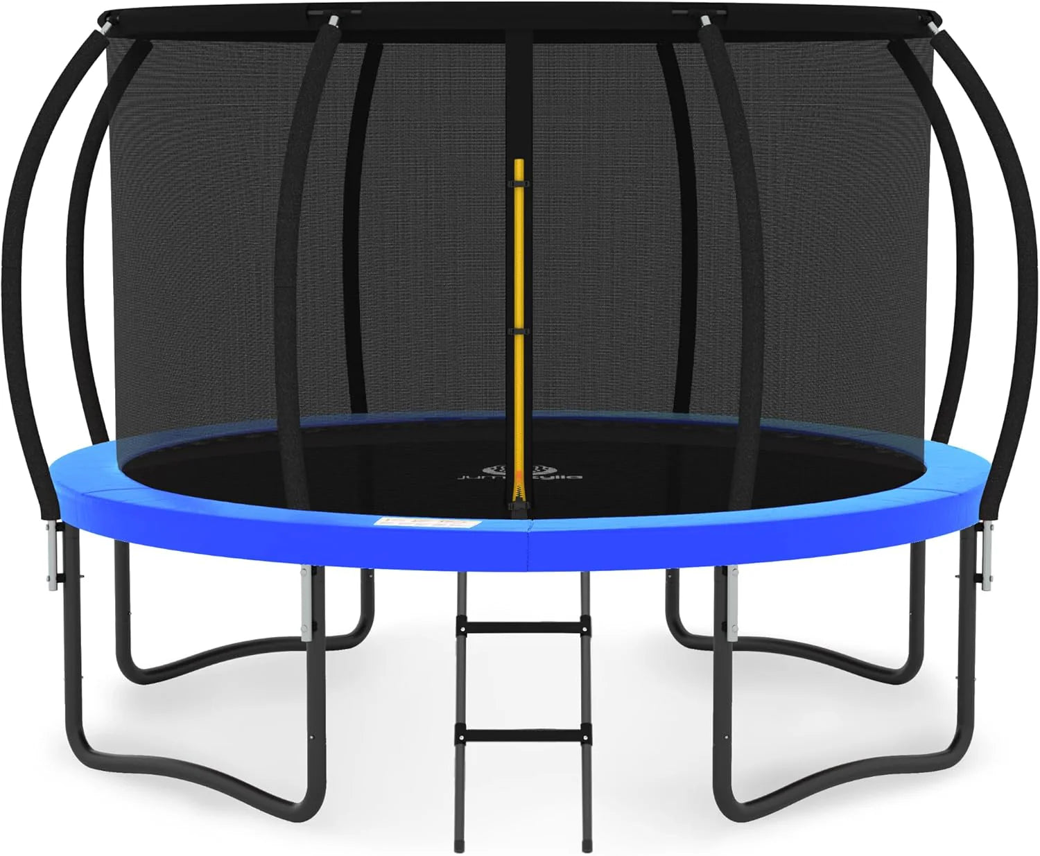 JUMPZYLLA Trampoline 8FT 10FT 12FT 14FT 15FT 16FT Trampoline with Enclosure - Recreational Trampolines with Ladder and AntiRust Coating, ASTM Approval Outdoor Trampoline for Kids