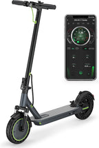 Electric Scooter - 8.5" Solid Tires, 350W Motor, Up to 19 MPH and 21-23 Miles Long-Range Portable Foldable Commuting Scooter for Adults with Double Braking System and App