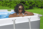 Power Steel 14' x 8'2" x 39.5" Oval Above Ground Pool Set | Includes 530gal Filter Pump, Ladder, ChemConnect Dispener
