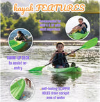 The Wave 6' Youth Kayak with Paddle. Designed for Stability and Safety, It's The Perfect Choice for Young Paddlers Ready to Conquer The Water