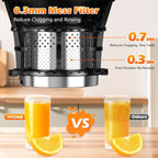 Juicer Machines with 5.8" Large Feed Chute Cold Press Juicer Slow Masticating juicer