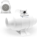 CubeTECH CTi100t 4-Inch Inline Bathroom Exhaust Fan with Timer, Dual-Speed