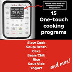 9-in-1 Multicooker, Pressure Cooker, Slow Cook, Rice Maker, Steamer, Sauté, Yogurt, Warmer & Sterilizer, Includes App With Over 800 Recipes, Stainless Steel, 6 Quarts