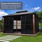 Double Tier 14 Ft. W x 12 Ft. D Metal Patio Gazebo