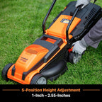 LawnMaster CLM2413A Cordless 13-Inch Lawn Mower 24V Max with 2X4.0Ah Battery and Charger