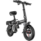 SALE & CLEARANCE Folding Electric Bike, 250W Electric Bike Suitable for Adults and Teenagers Removable Battery Fat Tire Electric Bike Beach Snow Bicycle, Best Fathers Mothers Lovers (Black)