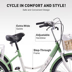 Viribus Adult Tricycle, 7 Speed Tricycle for Adults, 24" 3 Wheel Bikes for Adults with Baskets
