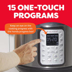 9-in-1 Multicooker, Pressure Cooker, Slow Cook, Rice Maker, Steamer, Sauté, Yogurt, Warmer & Sterilizer, Includes App With Over 800 Recipes, Stainless Steel, 6 Quarts