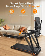Foldable Treadmill for Home with Incline Extra Large Dual LED Screen Home Office Treadmills
