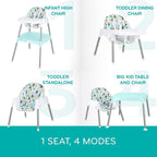 4-in-1 Eat   Grow Convertible High Chair,Polyester