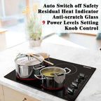 Karinear 30 Inch Electric Cooktop 4 Burners Built-in Ceramic Cooktop Radiant Electric Stove Top