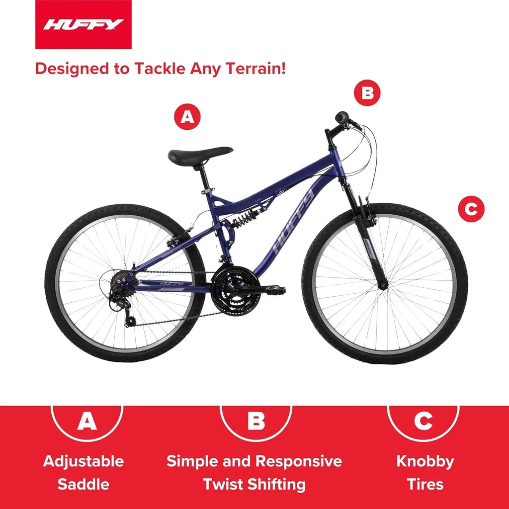 Huffy Stone Mountain Hardtail Mountain Bike for Boys/Girls/Men/Women 20"/24"/26" Sizes
