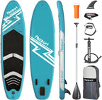 FBSPORT 11' Premium Stand Up Paddle Board, Yoga Board with Durable SUP Accessories & Carry Bag | Wide Stance, Surf Control, Non-Slip Deck, Leash, Paddle and Pump for Youth & Adult