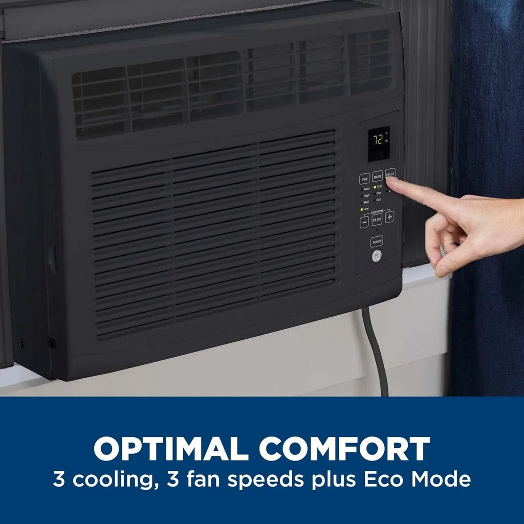 GE Window Air Conditioner Unit 6,000 BTU for Small Rooms up to 250 sq ft. with Adjustable Fan