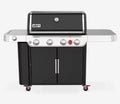 Weber Genesis SE-E-435 4-Burner Gas BBQ with LED Lights and Side Burner - Black Stainless